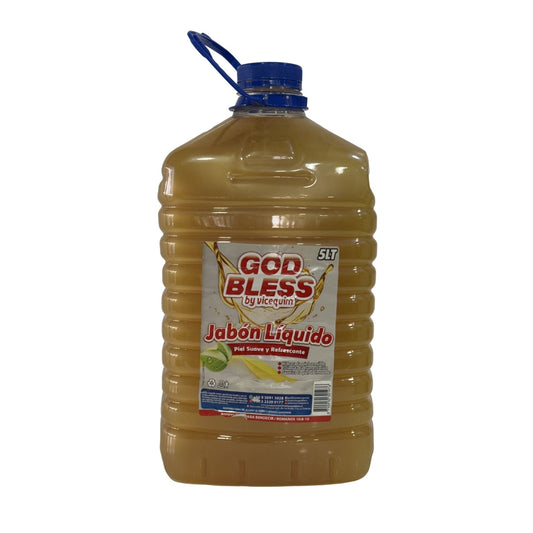 JABÓN LÍQUIDO CREMOSO GOD BLESS, 5 LITROS