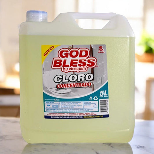 CLORO CONCENTRADO GOD BLESS , 5 LITROS