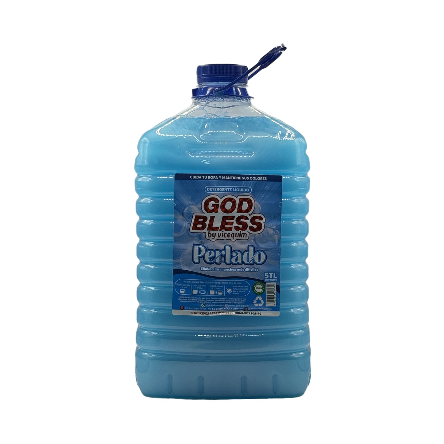 DETERGENTE GOD BLESS PERLADO CELESTE, 5 LITROS