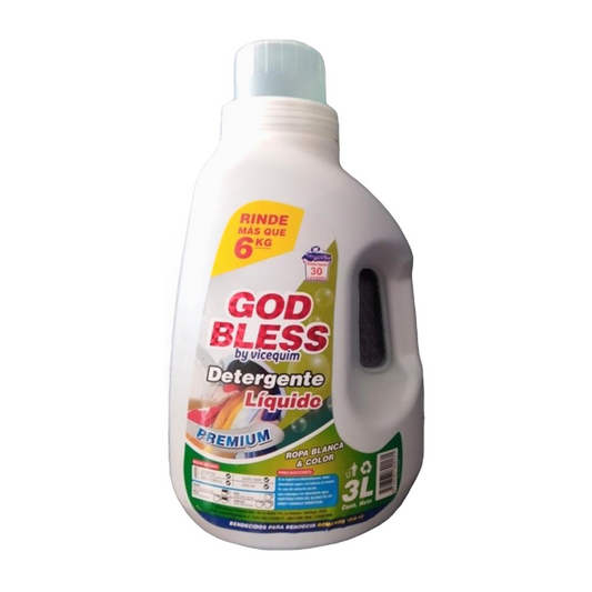 DETERGENTE GOD BLESS PREMIUM, 3 LITROS