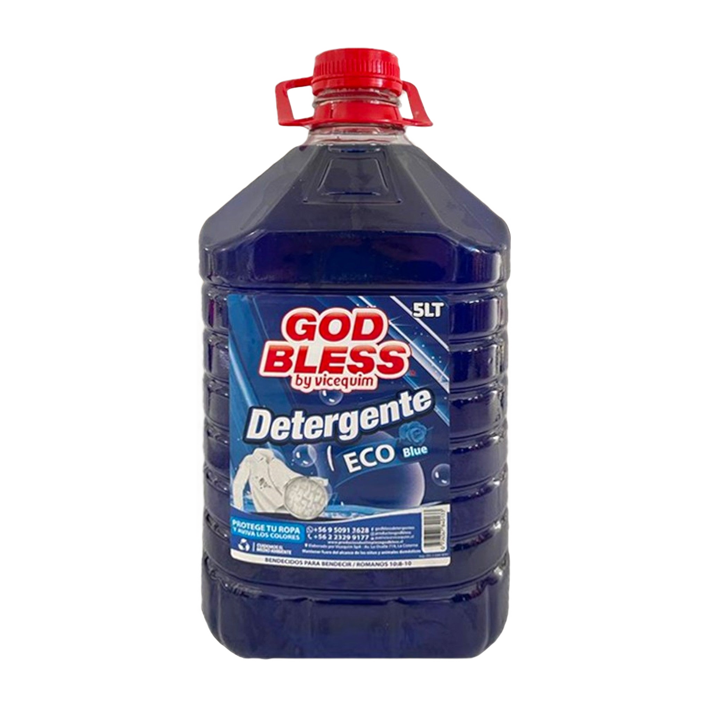 DETERGENTE GOD BLESS ECO BLUE, 5 LITROS