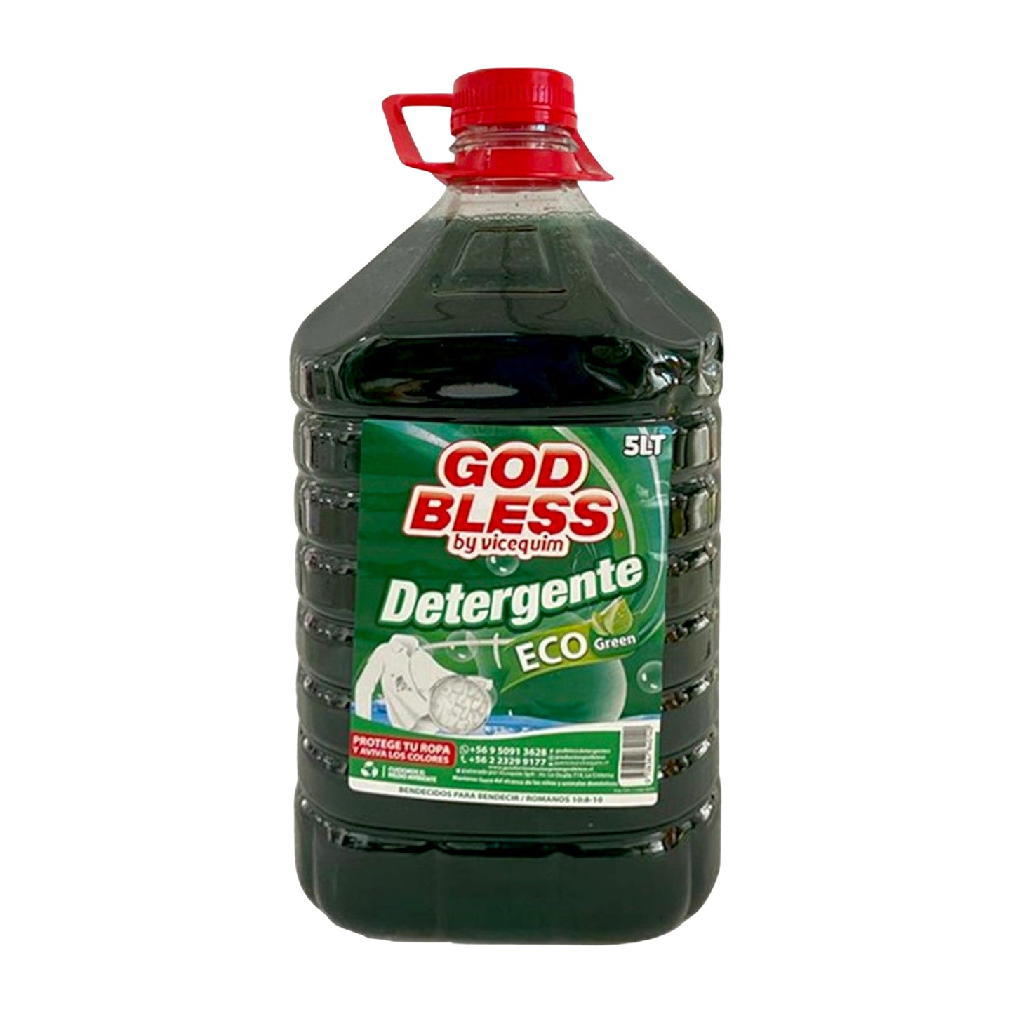 DETERGENTE GOD BLESS ECO GREEN, 5 LITROS