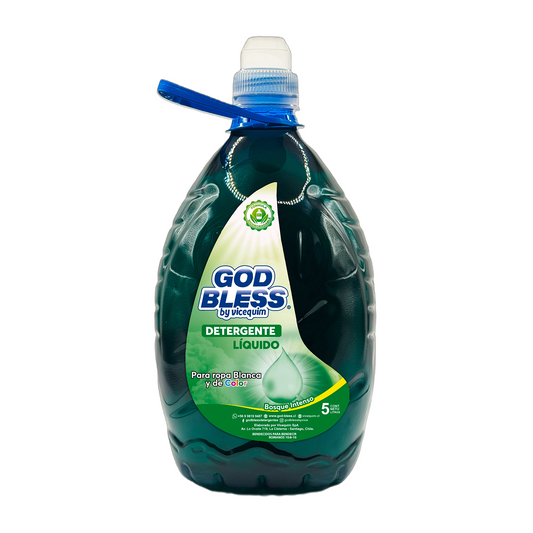 DETERGENTE GOD BLESS GOTITA VERDE, 5 LITROS