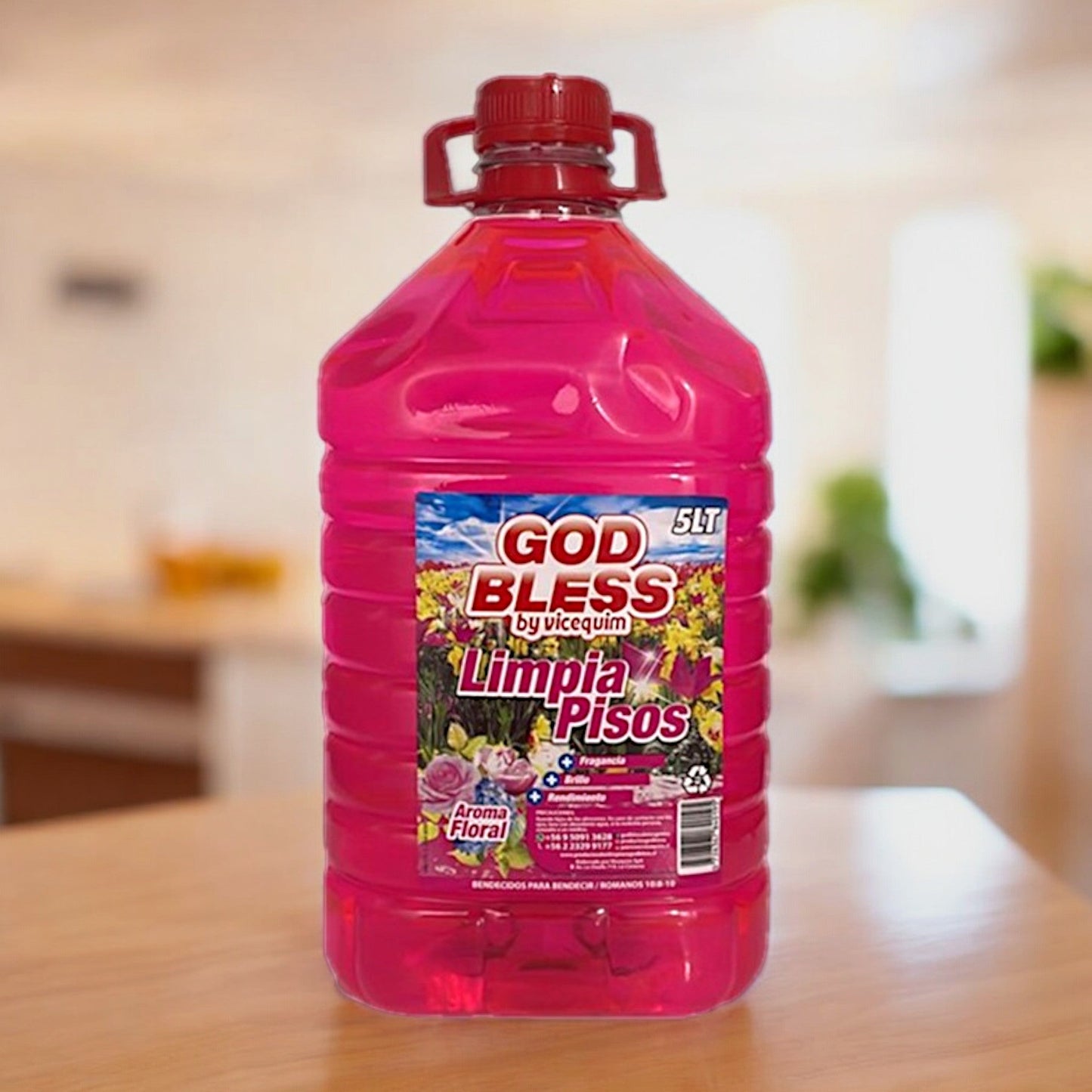 LIMPIA PISOS GOD BLESS AROMA FLORAL, 5 LITROS