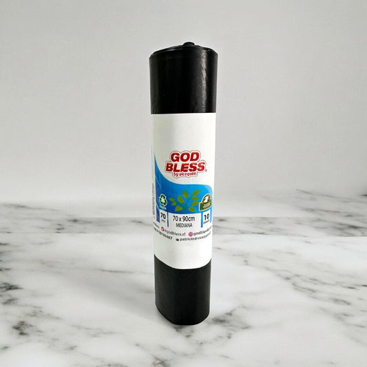 BOLSAS DE BASURA MEDIANAS GODBLESS 70x90CM – 10 UNIDADES (70 LITROS)