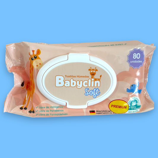 TOALLITAS HÚMEDAS BABYCLIN SOFT – PAQUETE DE 80 UNIDADES PREMIUM