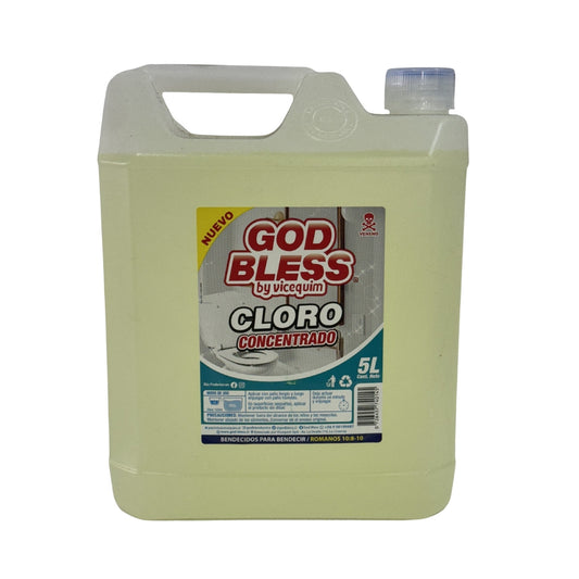 CLORO CONCENTRADO GOD BLESS , 5 LITROS