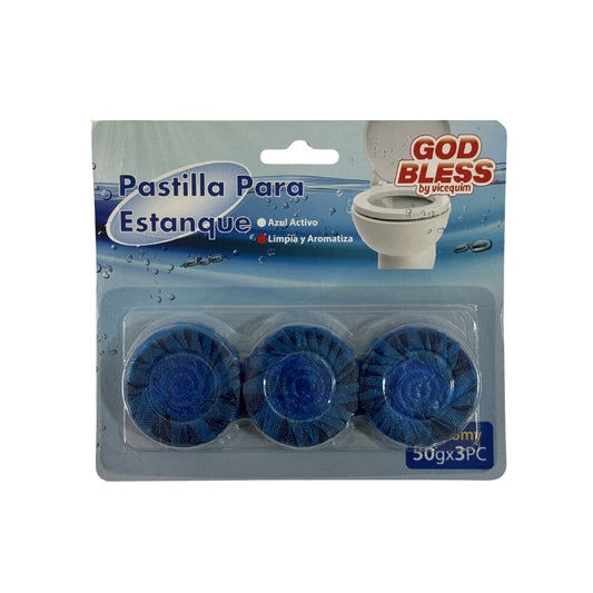 PASTILLA PARA ESTANQUE DE BAÑO, PACK 3 UNIDADES