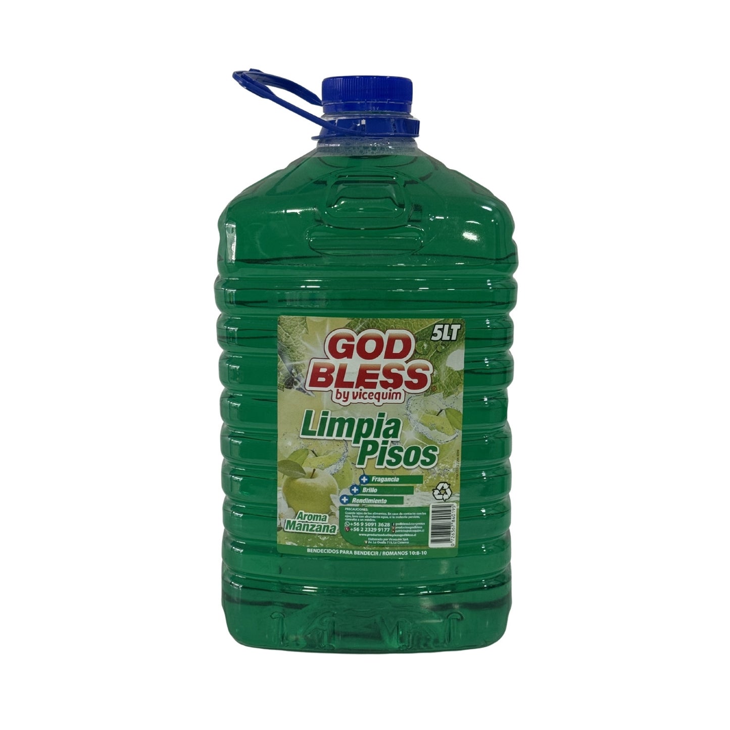 LIMPIA PISOS GOD BLESS AROMA MANZANA, 5 LITROS