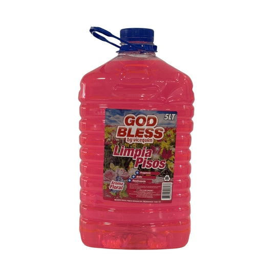 LIMPIA PISOS GOD BLESS AROMA FLORAL, 5 LITROS