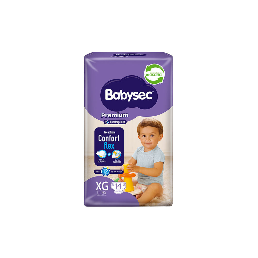 PAÑAL BABYSEC PREMIUM XG 14 UNIDADES