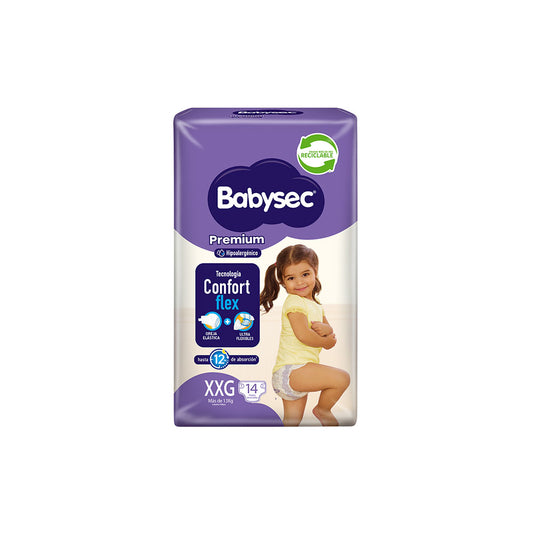 PAÑAL BABYSEC PREMIUM XXG 14 UNIDADES