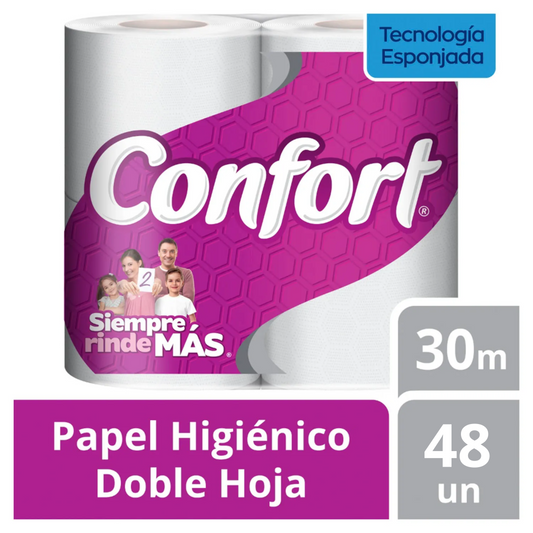 MANGA PAPEL HIGIÉNICO CONFORT 4 ROLLOS X 30 METROS