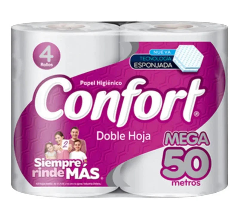 PAPEL HIGIÉNICO DOBLE HOJA CONFORT PANAL 50MT