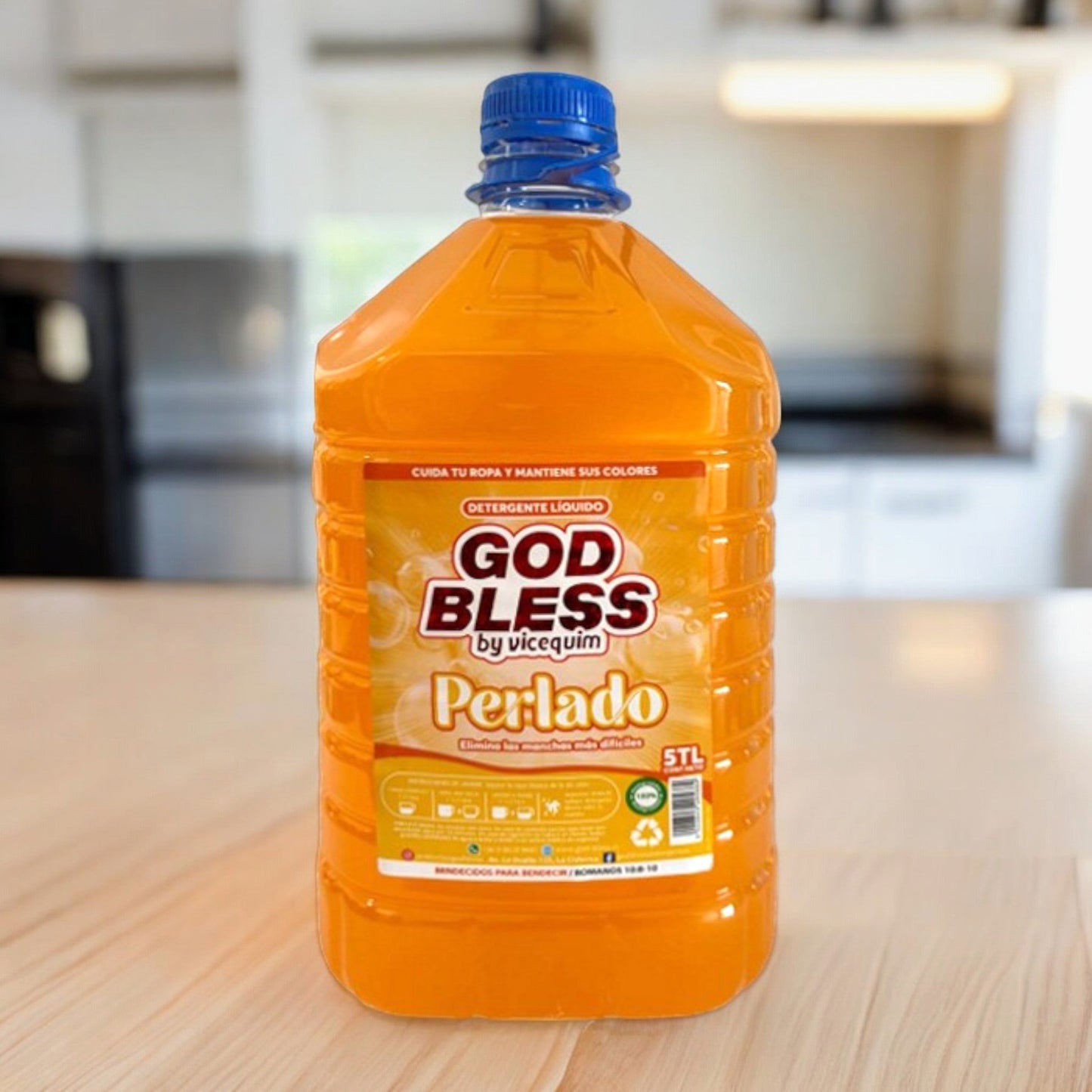 DETERGENTE GOD BLESS PERLADO NARANJO, 5 LITROS