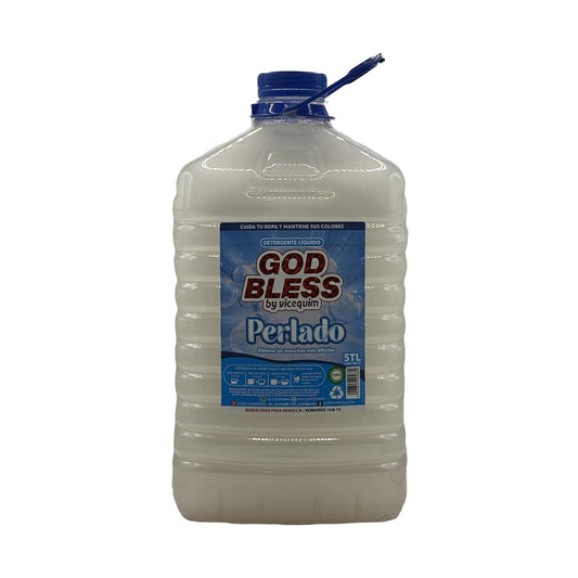 DETERGENTE GOD BLESS PERLADO BLANCO, 5 LITROS