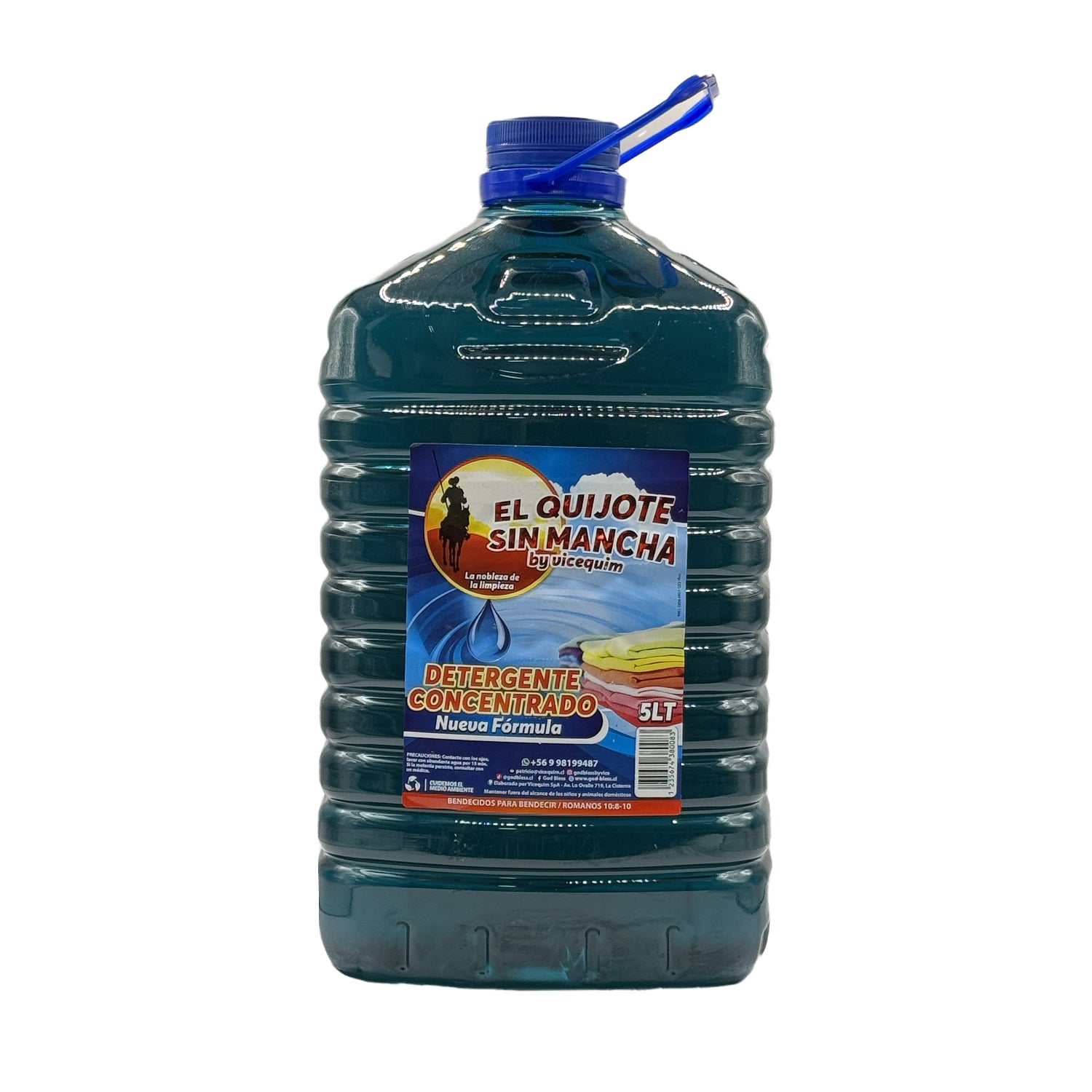 DETERGENTE QUIJOTE SIN MANCHA VERDE, 5 LITROS