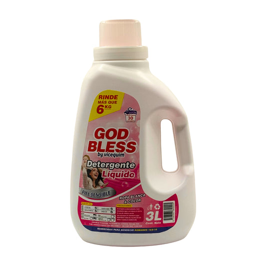 DETERGENTE GOD BLESS PIEL SENSIBLE, 3 LITROS