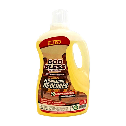 DETERGENTE ROPA DEPORTIVA ELIMINADOR DE OLORES GOD BLESS 3 LITROS