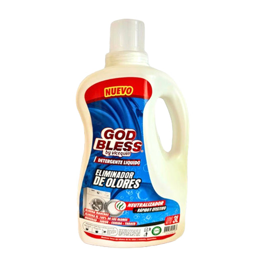 DETERGENTE ELIMINADOR DE MANCHAS Y MALOS OLORES GOD BLESS 3 LITROS