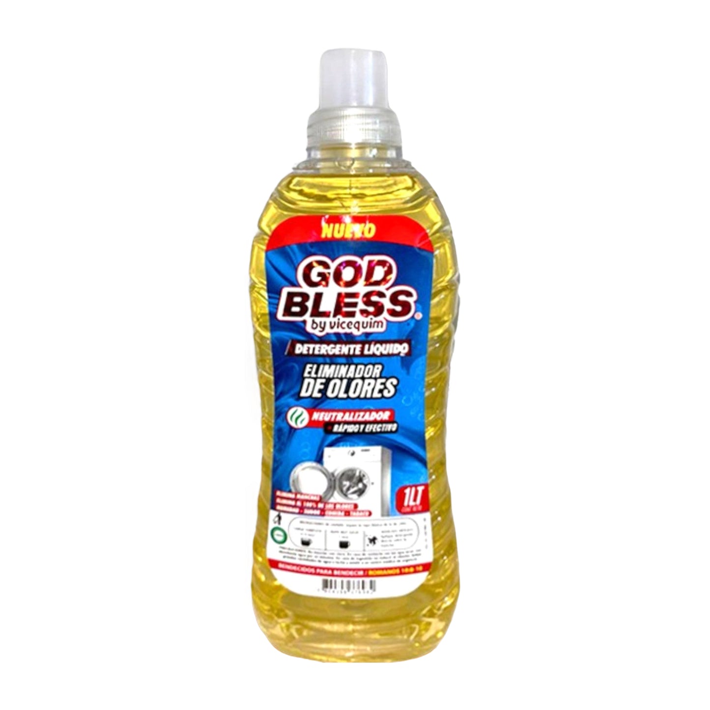 DETERGENTE ELIMINADOR DE MANCHAS Y MALOS OLORES GOD BLESS 1 LITRO