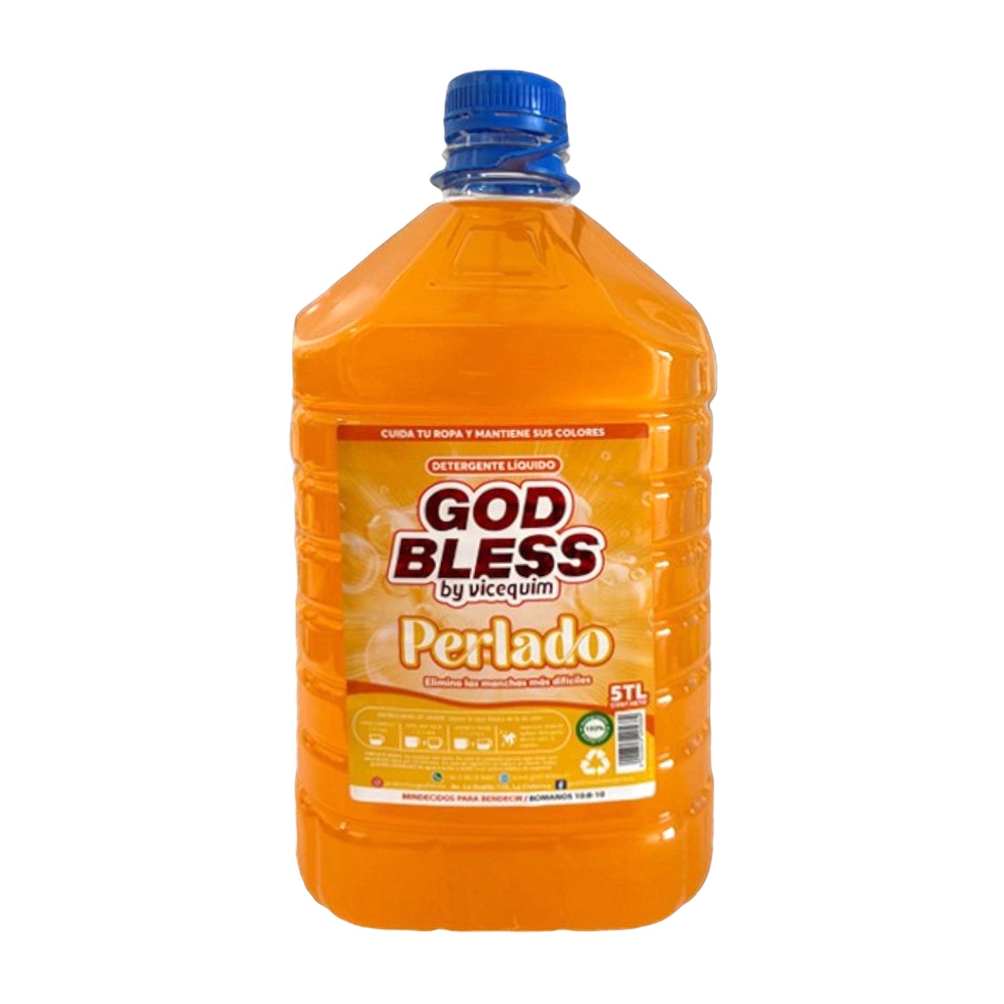 DETERGENTE GOD BLESS PERLADO NARANJO, 5 LITROS