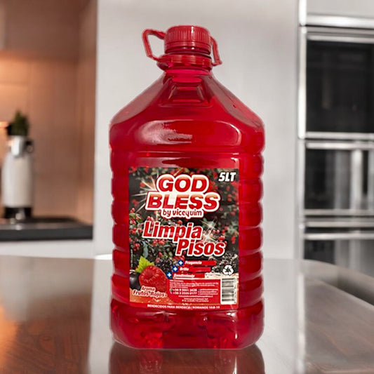 LIMPIA PISOS GOD BLESS AROMA FRUTOS ROJOS, 5 LITROS