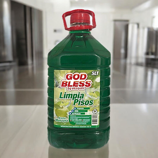 LIMPIA PISOS GOD BLESS AROMA MANZANA, 5 LITROS