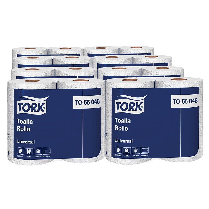 TOALLA DE PAPEL TORK MANGA 8X2 (16 ROLLOS), MANGA