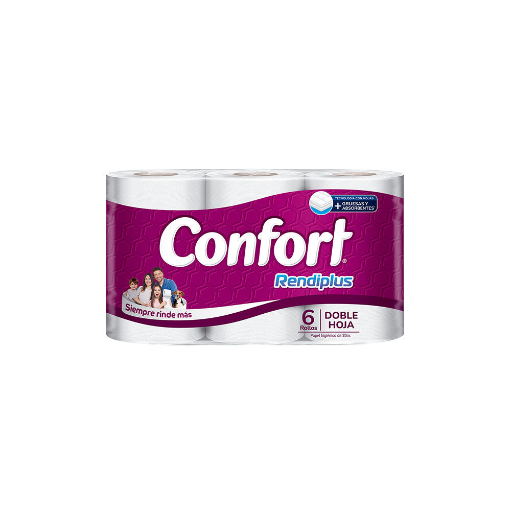 PAPEL HIGÉNICO CONFORT RENDIPLUS 6X20MT