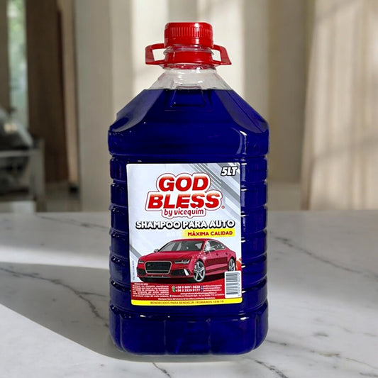 SHAMPOO PARA AUTOMÓVILES GOD BLESS, 5 LITROS