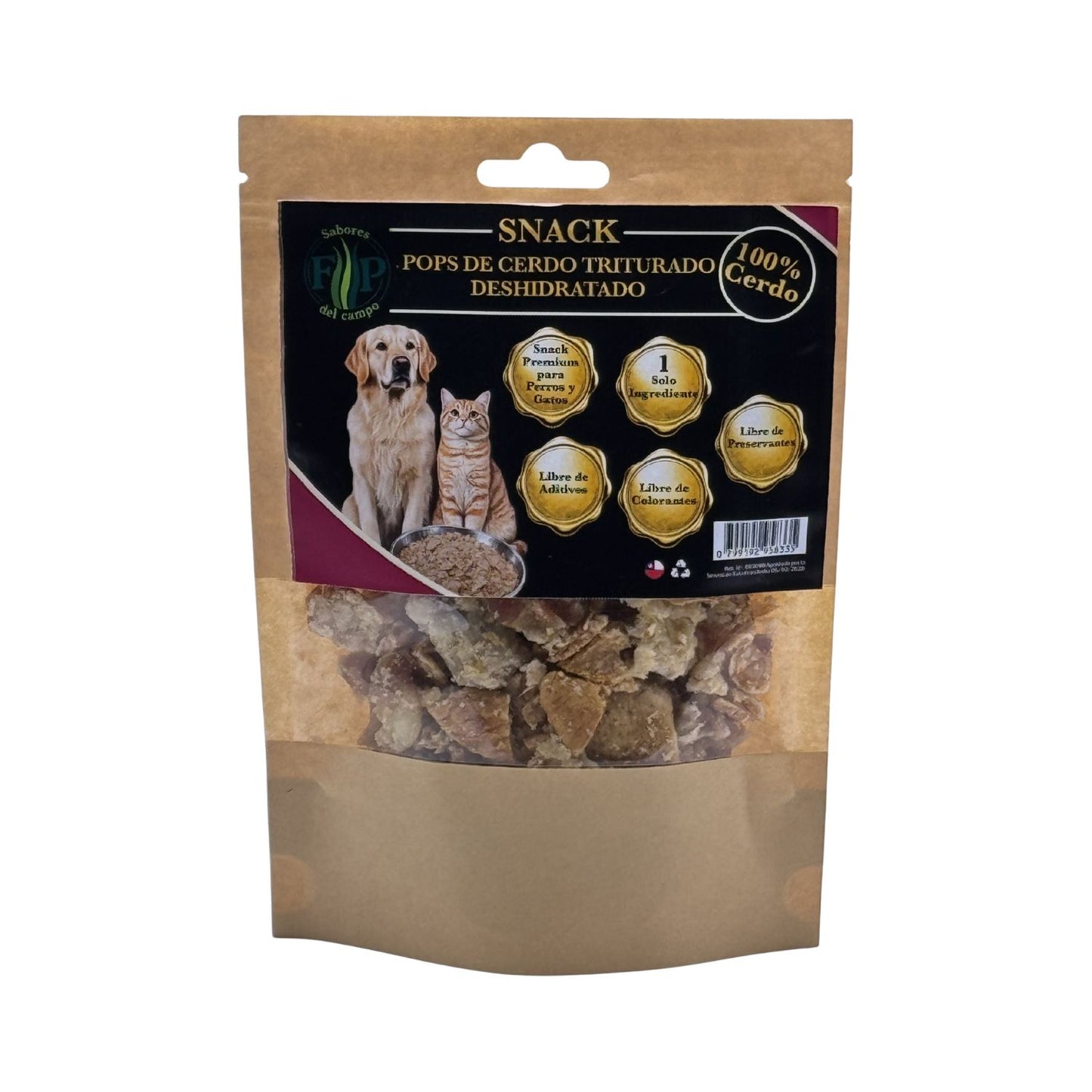 FyP SABORES DEL CAMPO POPS DE CERDO TRITURADO, TOPPING 50gr